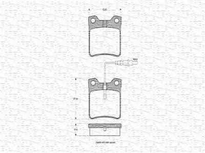 MAGNETI MARELLI 363702160395 -  Комплект тормозных колодок, дисковый тормоз